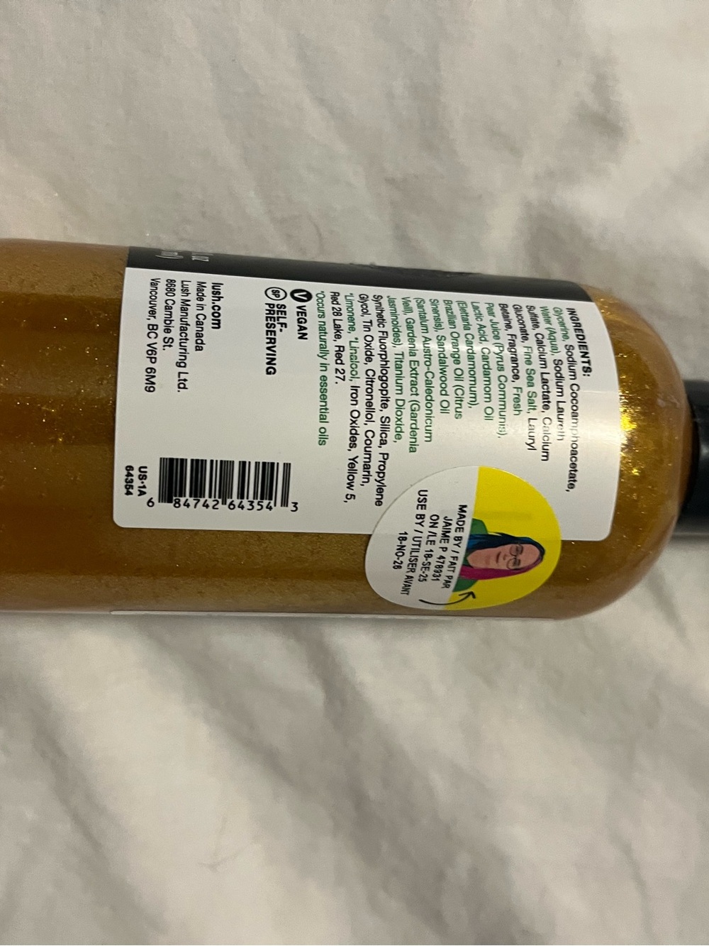 Lush Cosmetics Golden Pear Shower Gel 8.4 oz new - Picture 3 of 4
